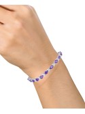 Amethyst (6-7/8 ct. ) & White Sapphire (2-1/2 ct. ) Bracelet in 