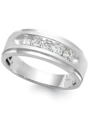 Men's Five- Ring in 10k White Gold (1/2 ct. )