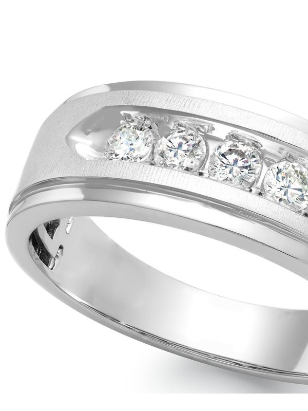 Men's Five- Ring in 10k White Gold (1/2 ct. )