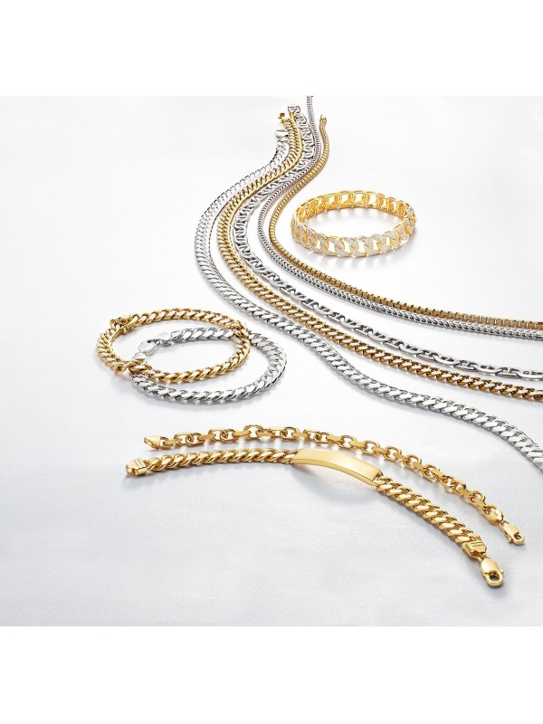 Chain Bracelet in 14k Gold-Plated or