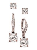 2-Pc. Cubic Earring Set in and Gold-Plated 