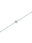 Aquamarine (1/5 ct. ) & Bead Bracelet in 