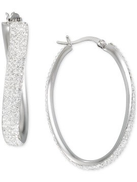  Wavy Oval Hoop Earr...