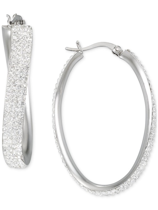  Wavy Oval Hoop Earrings