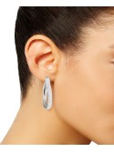  Wavy Oval Hoop Earrings