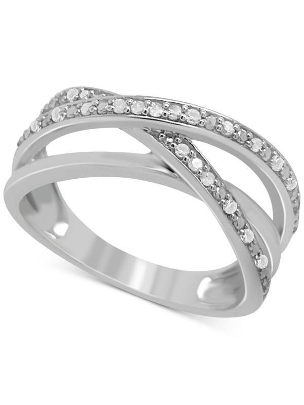 Multirow Crossover Ring (1/6 ct. ) in