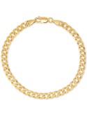 Curb Chain Bracelet (5mm) in 18k Gold-Plated or 