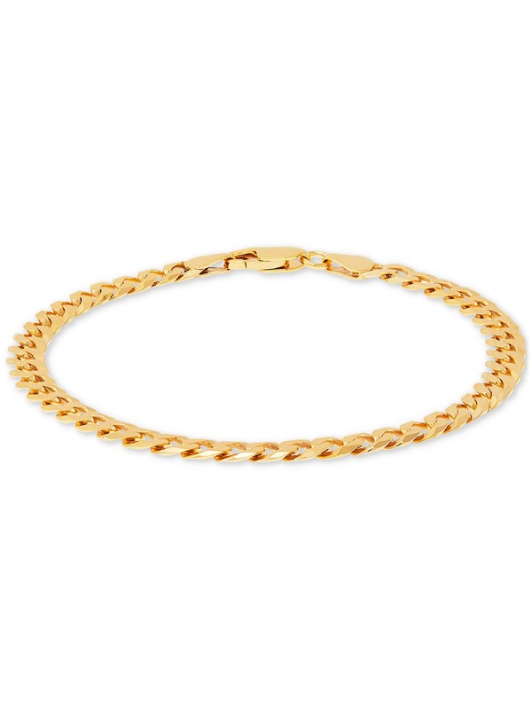 Curb Chain Bracelet (5mm) in 18k Gold-Plated or 