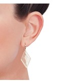 Openwork Orbital Geometric Drop Earrings in 14k Gold