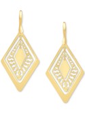 Openwork Orbital Geometric Drop Earrings in 14k Gold