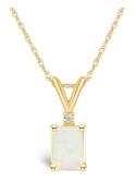 (1/2 ct. ) and Pendant Necklace in 14K Yellow Gold or 14K Gold