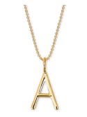 Andi Initial Pendant Necklace in 14k Gold-Plate Over , 18