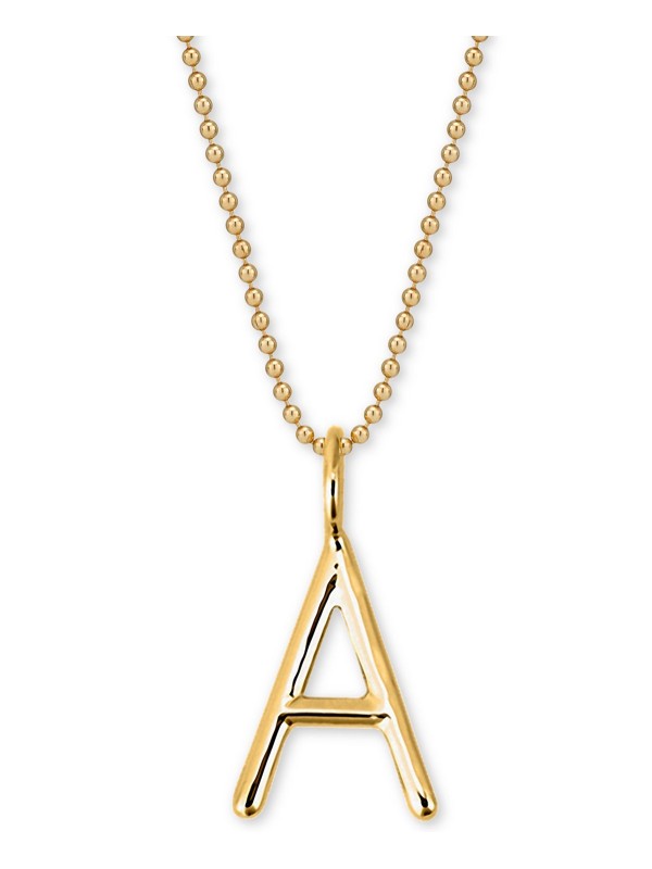 Andi Initial Pendant Necklace in 14k Gold-Plate Over , 18