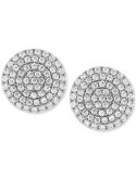 Cubic Circle Cluster Stud Earrings in 