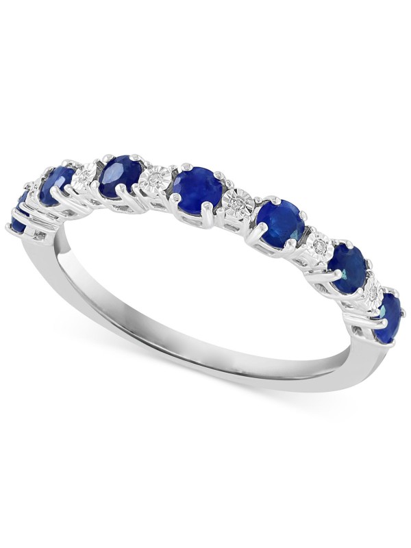 Sapphire & Stacking Ring in 