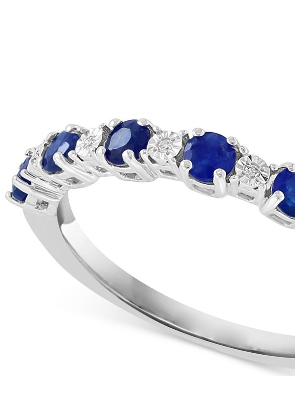 Sapphire & Stacking Ring in 