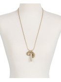 Gold-Tone and Cutout Charm Necklace