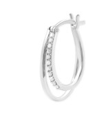 & Polished Double Oval Hoop Earrings (1/4 ct. ) in