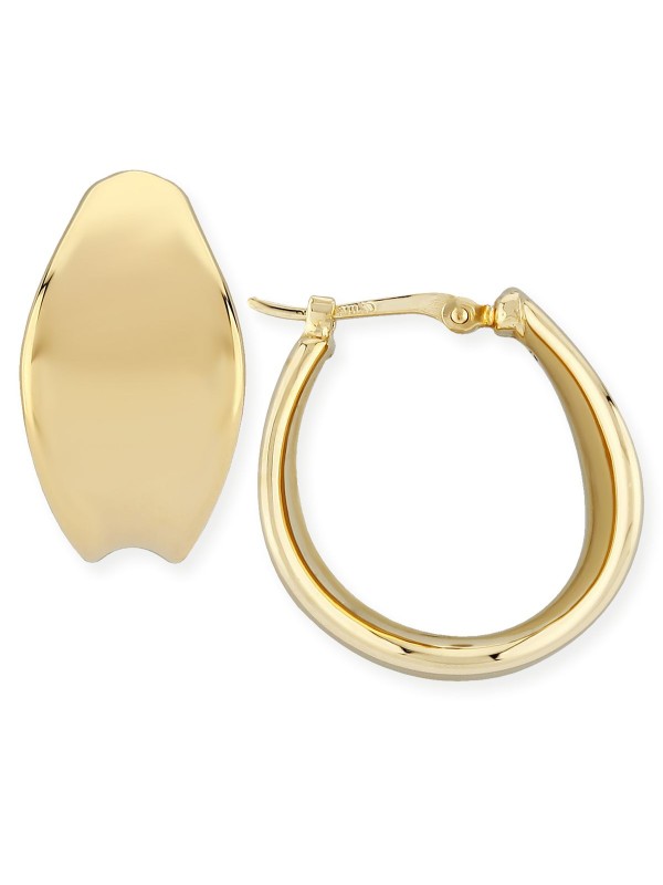 Bold Graduated Hoop Earrings Set in 14k Gold