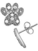 Dog Paw Stud Earrings (1/10 ct. ) in