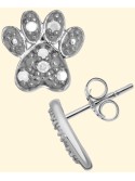 Dog Paw Stud Earrings (1/10 ct. ) in