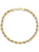 Men's Cashmere Rope Bracelet in 10k Gold