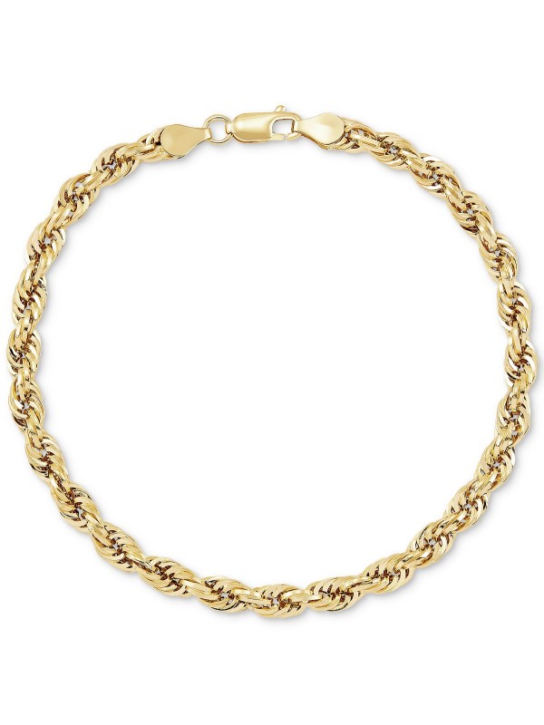 Men's Cashmere Rope Bracelet in 10k Gold